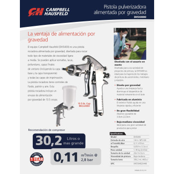 Pistola Para Pintar 1.5mm Campbell Hausfeld DH5400