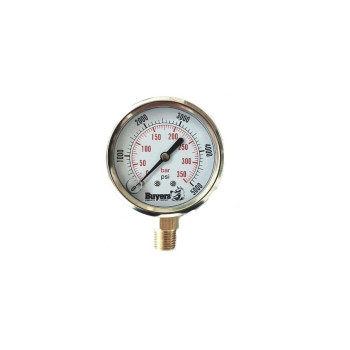 Manómetro con glicerina 0 - 5.000 psi hilo 1/4 de pulgada